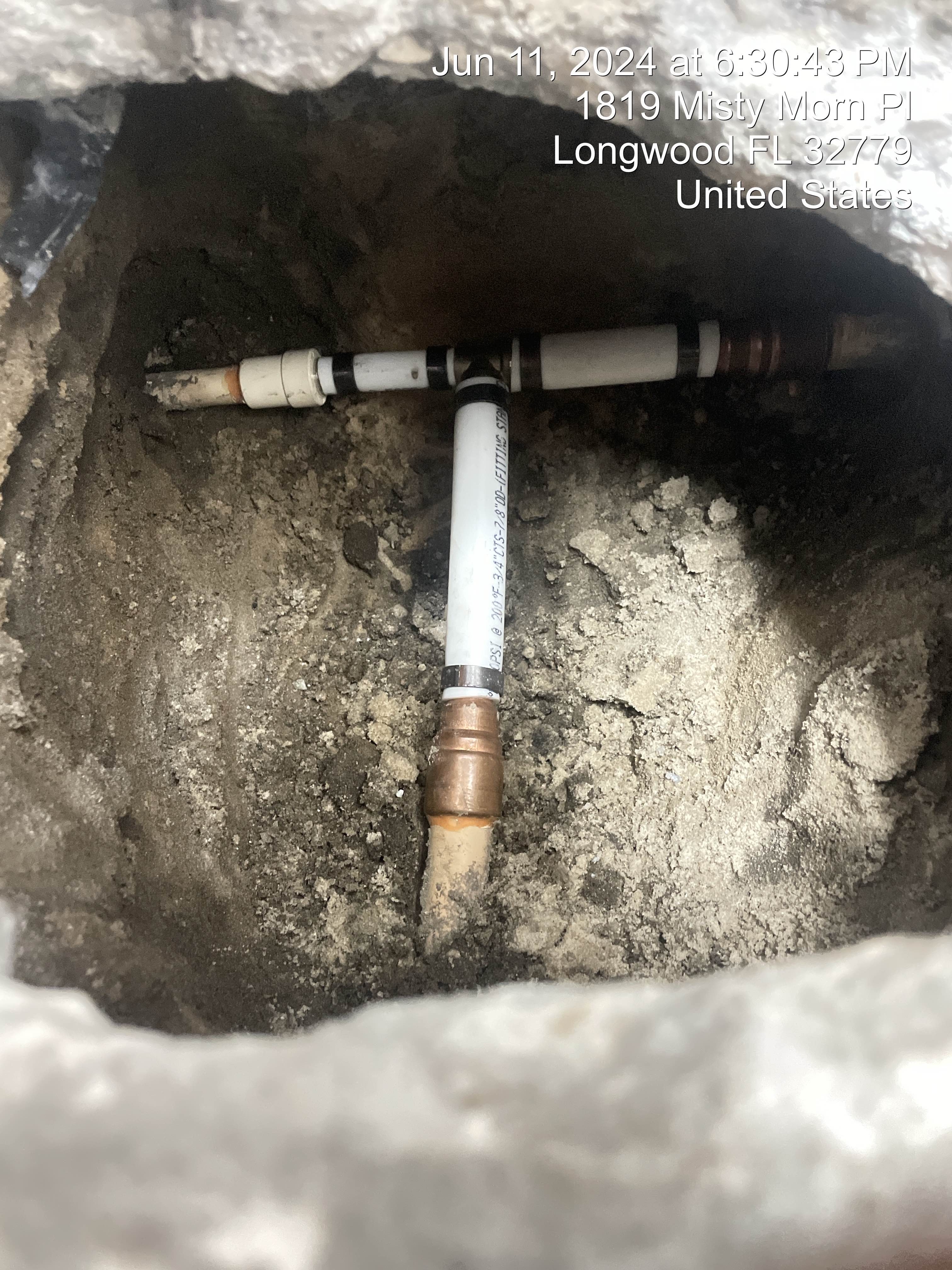 Slab Leak In Closet With Repair On CPVC Thumbnail